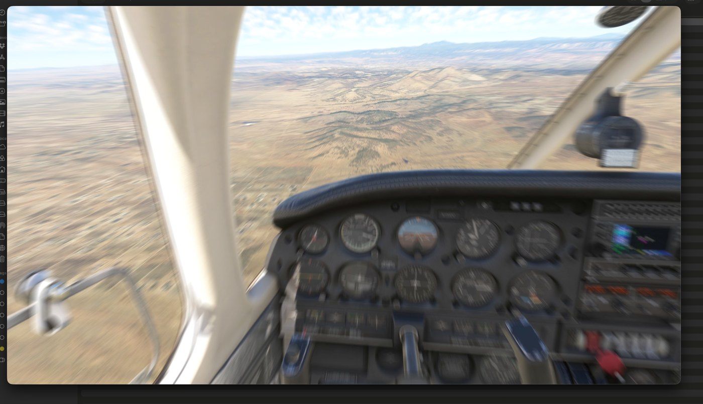 Cockpit frame from a Pilot Institute flight lesson